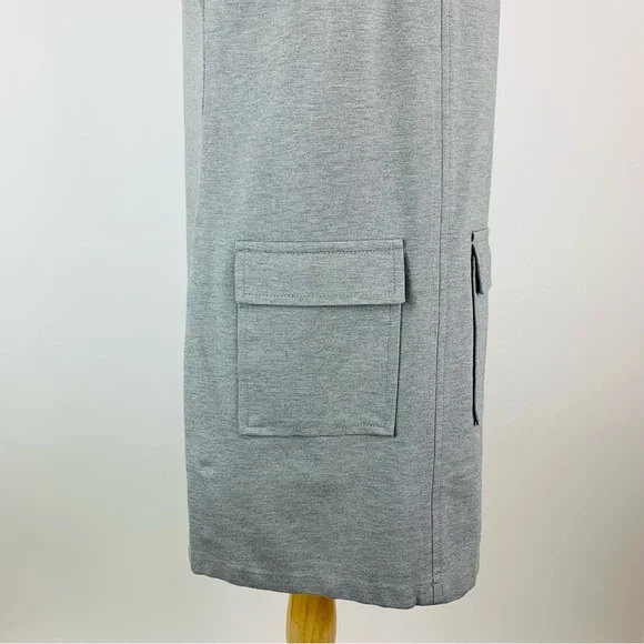 Banana Republic Gray Ponte Front Pocket Dress Medium - Picture 6 of 13